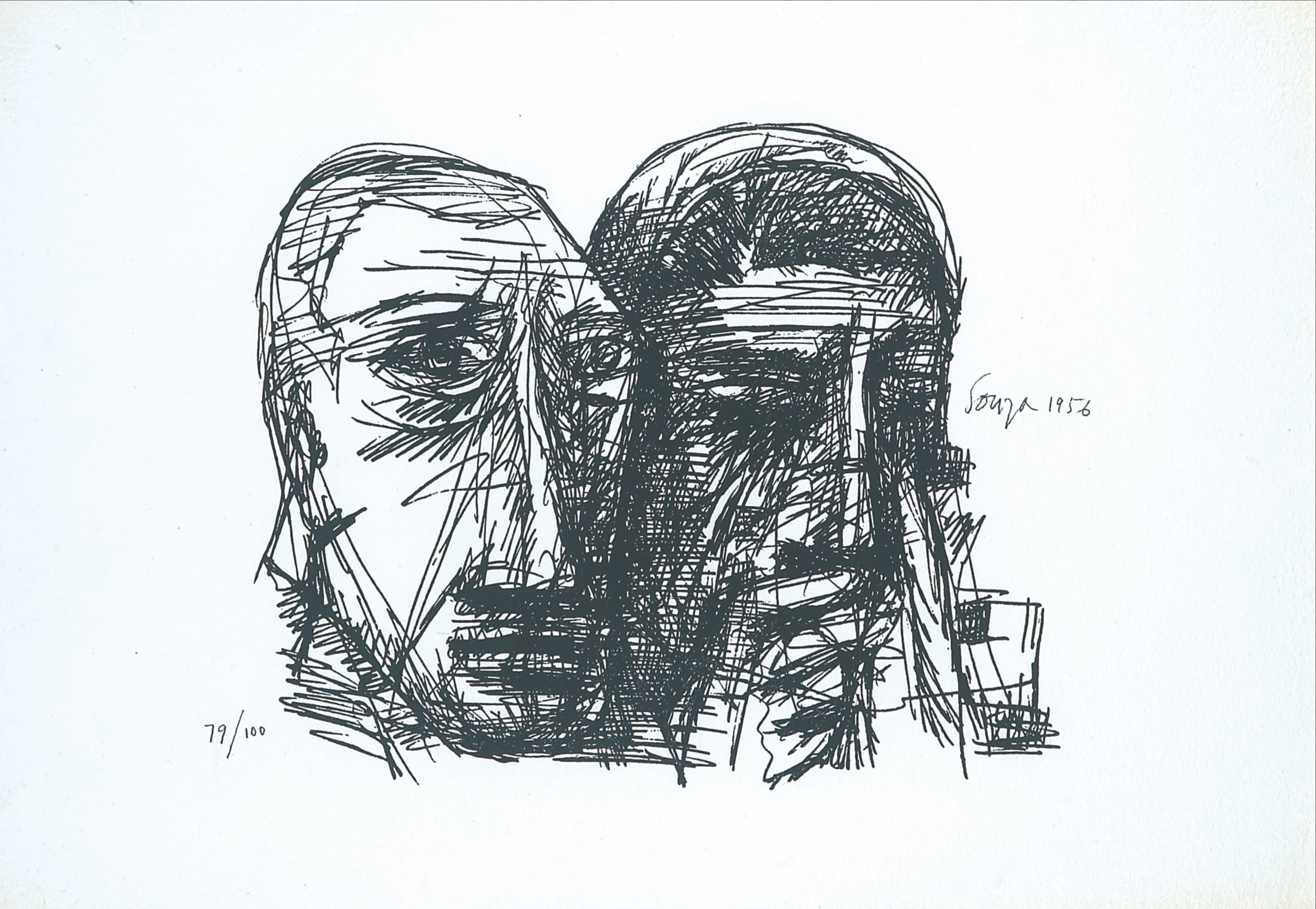 Untitled (Two Heads), 1956