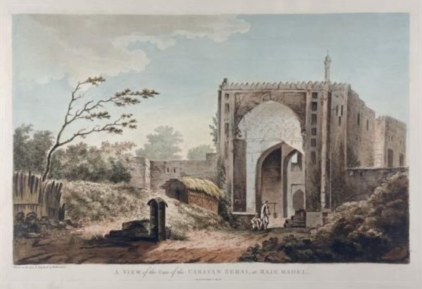 A View of the Gate of the Caravan Serai, at Raje Mahel