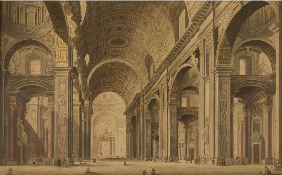 A View of the Interior of Saint Peter's Cathedral