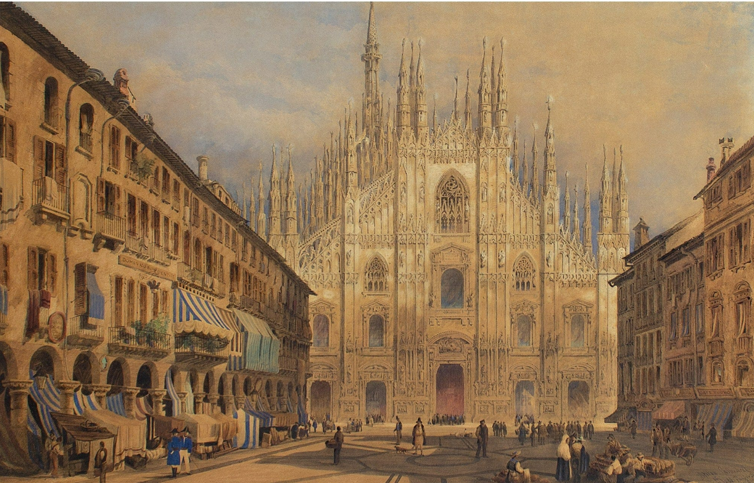 Milan Cathedral in Italy, 1878