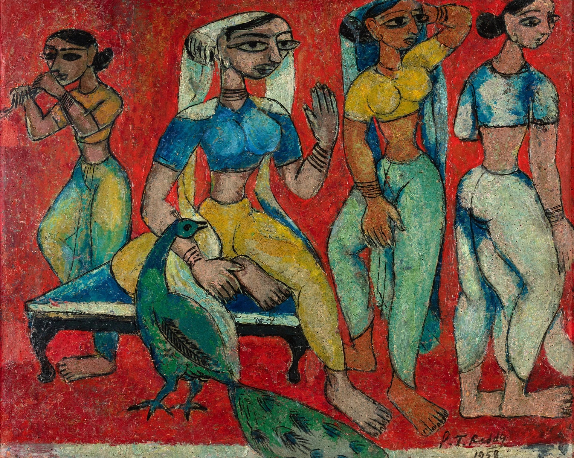 Princess and Attendants, 1958