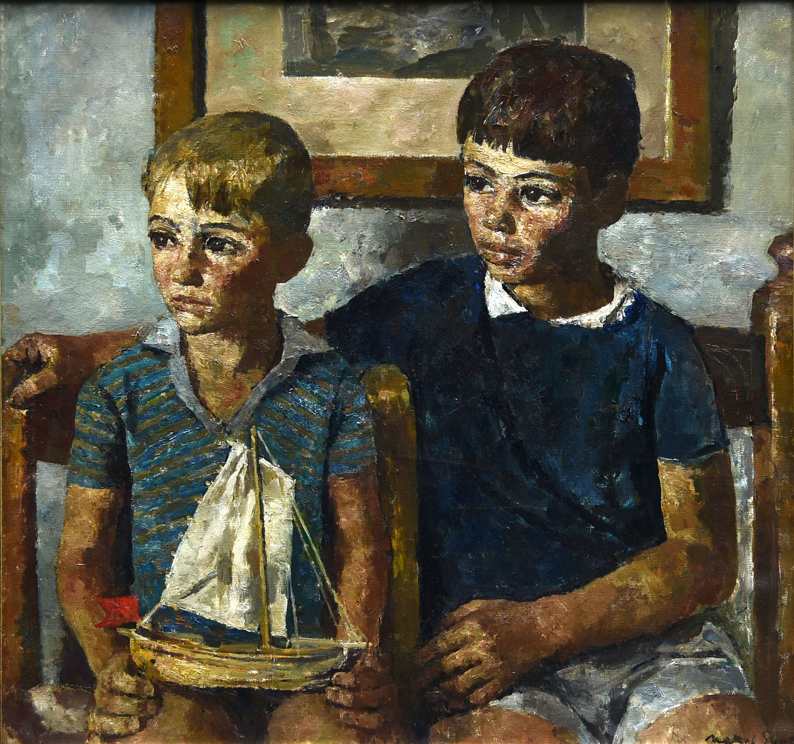 Two Children Sitting
